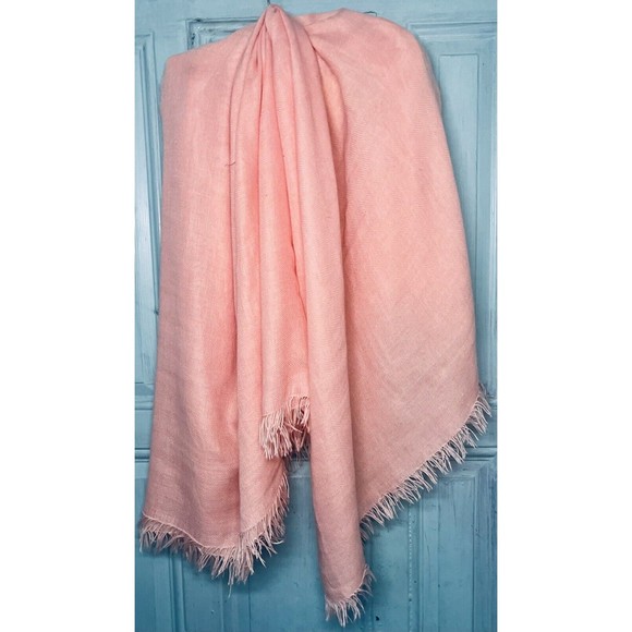 Peach Charming Charlie Luxurious Pashmina With Fringe 77 X 44 - Picture 1 of 6